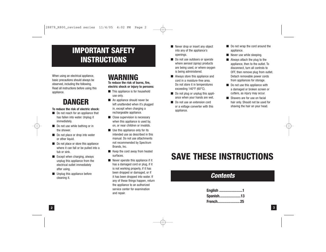 Remington MC R-835 User Manual | Page 2 / 7