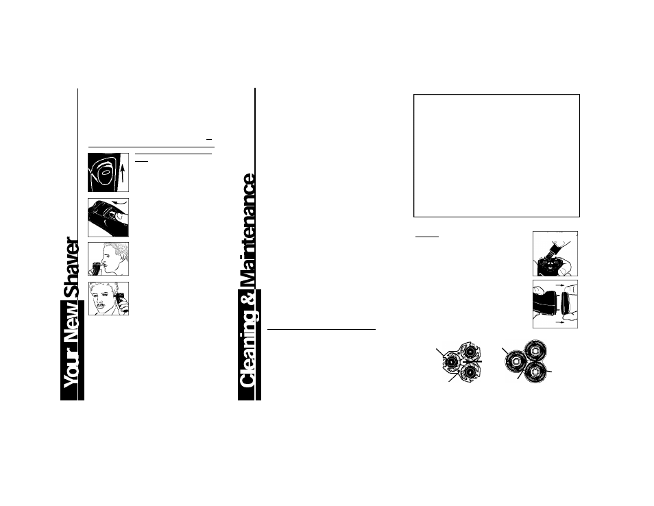 More quality shaving products, Tips for use, Operation instructions | Cleaning your shaver, Getting used to your shaver, Turn on the shaver, Mustache trimming, Pop up the trimmer, Trim sideburns | Remington R-845 User Manual | Page 2 / 12