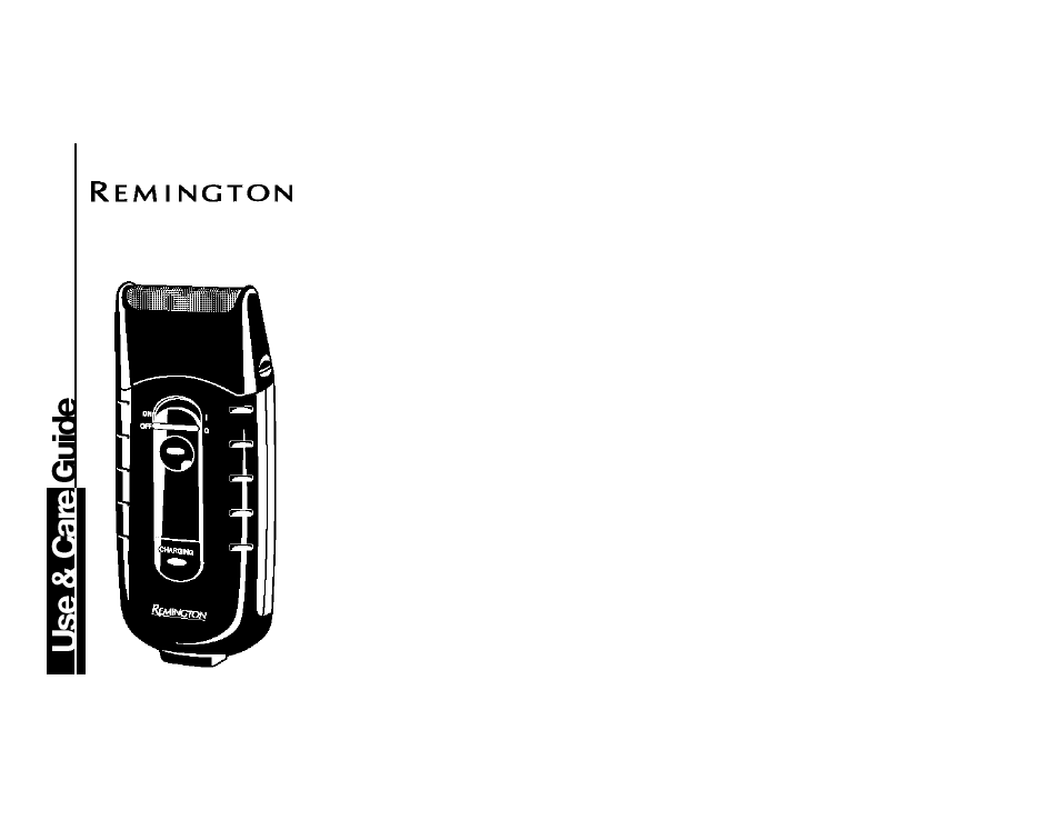 Remington CORDLESS RECHARGEABLE SHAVER User Manual | 4 pages