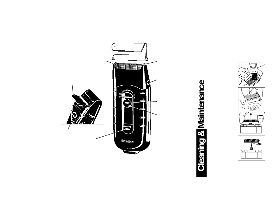 Remington CORDLESS RECHARGEABLE SHAVER User Manual | Page 3 / 4