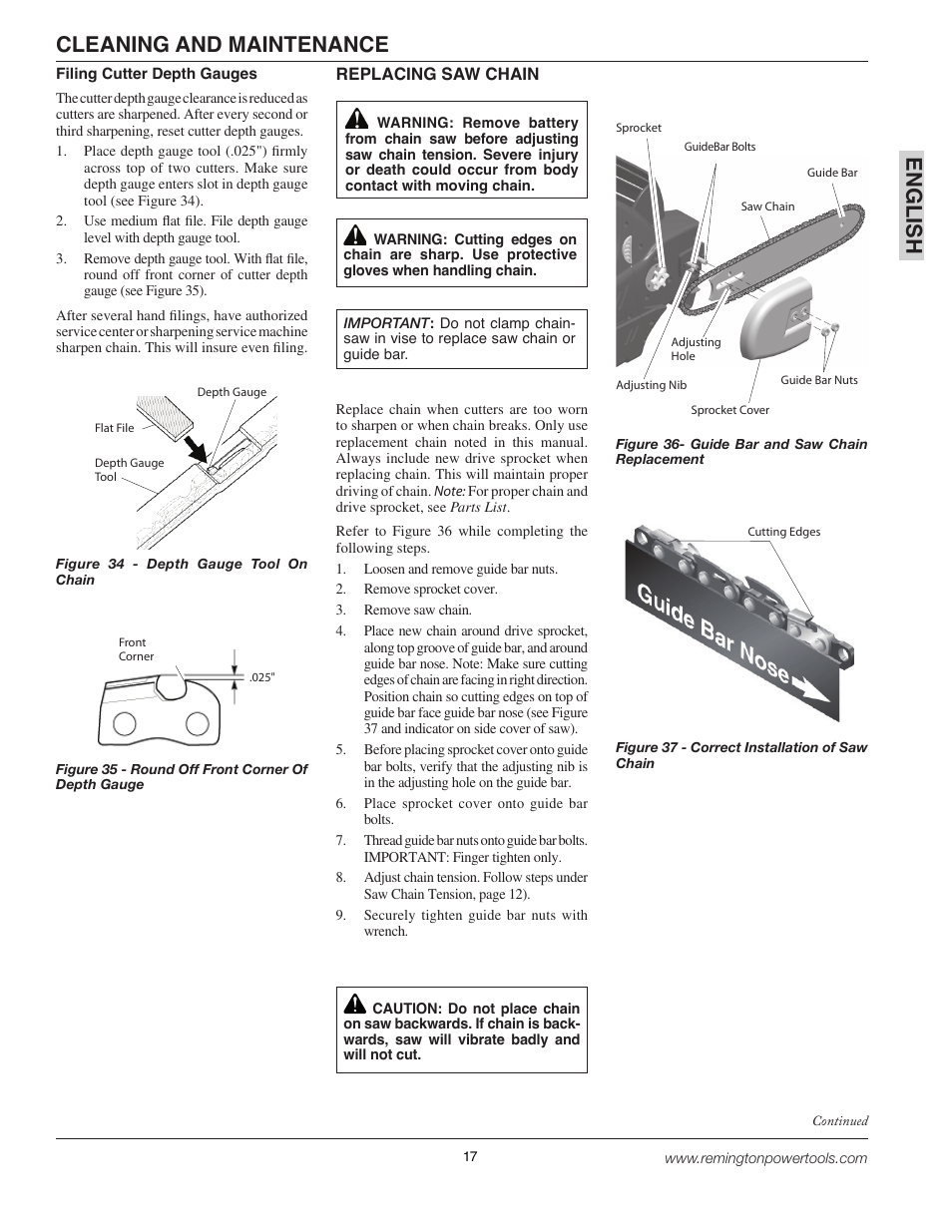 En gli s h, Cleaning and maintenance | Remington BPS188A User Manual | Page 17 / 48