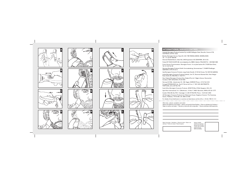 Eg d f | Remington MB40 User Manual | Page 16 / 16