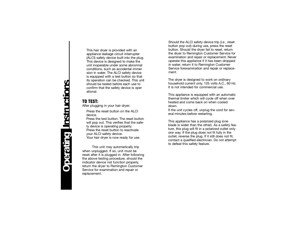 Remington DC-1625 User Manual | Page 4 / 5
