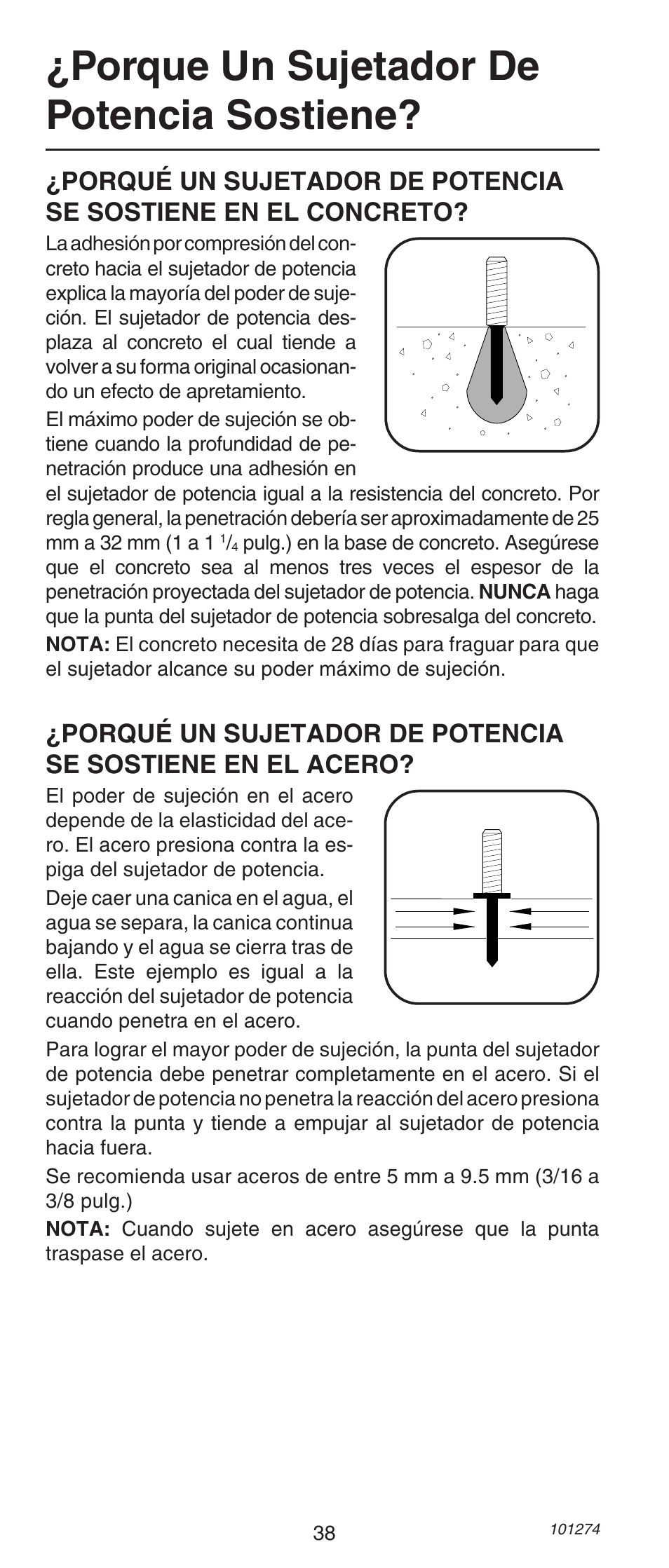 Porque un sujetador de potencia sostiene | Remington 490 User Manual | Page 38 / 80