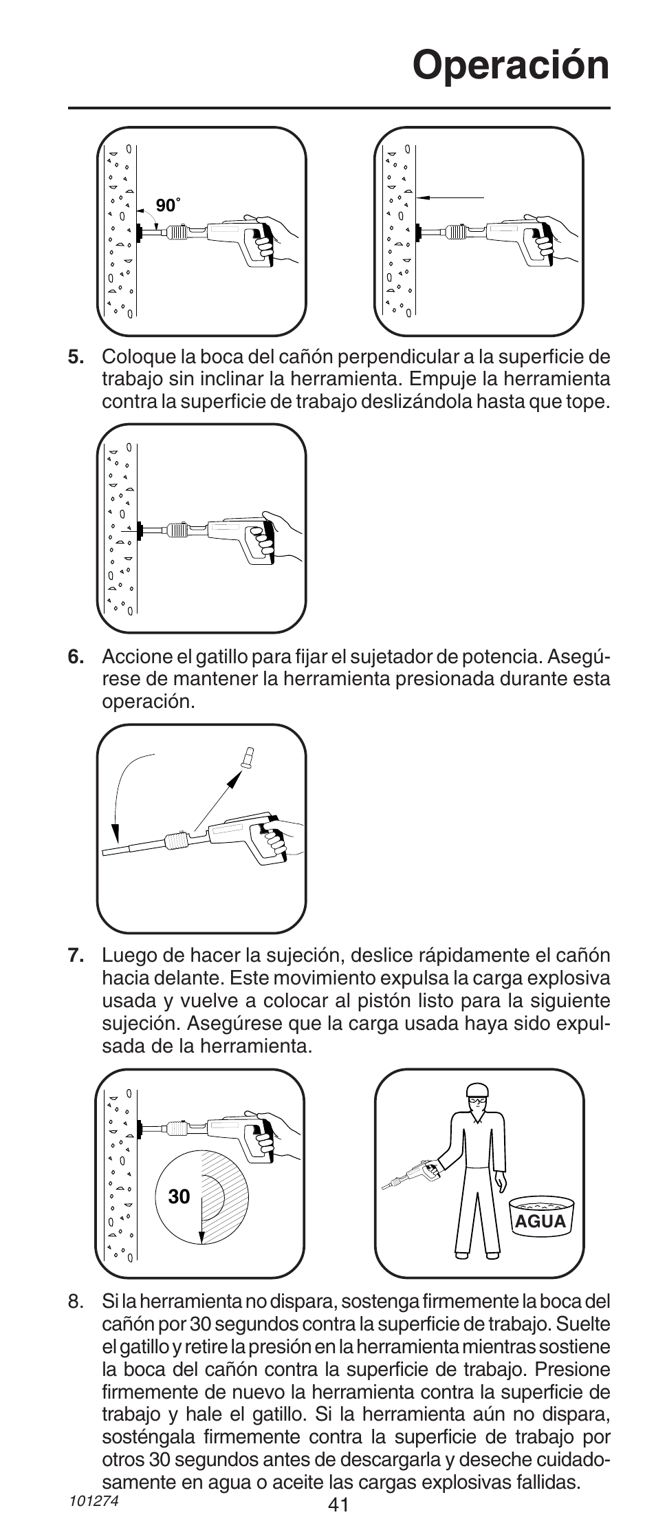 Operación | Remington 490 User Manual | Page 41 / 80