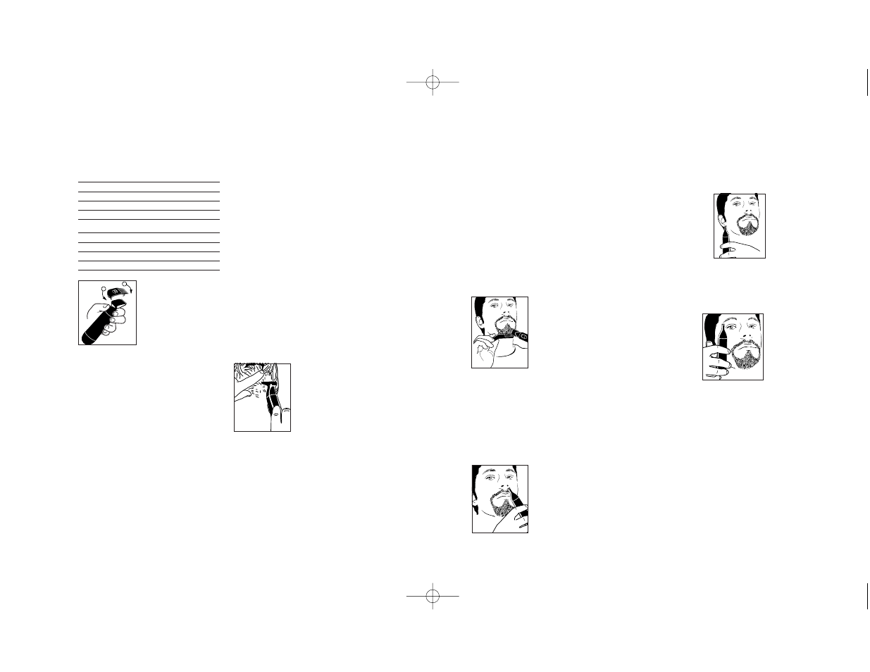 Accesorio de longitud de pelo, Recortar la nuca, Para definir la línea de la barba | Para hacer la barba menos espesa y afilarla, Cambiar los accesorios | Remington PG-300 User Manual | Page 16 / 18