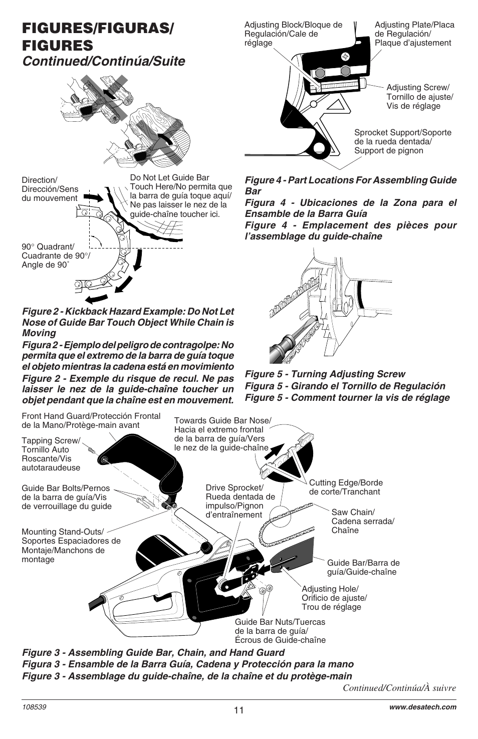 Figures/figuras/ figures, Continued/continúa/suite | Remington LNT-2 User Manual | Page 11 / 52