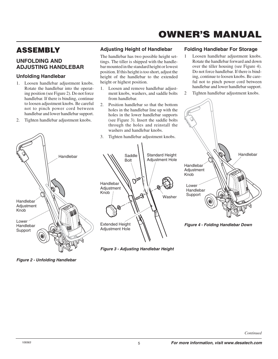 Owner’s manual, Assembly | Remington Garden Wizard 109312-01 User Manual | Page 5 / 44