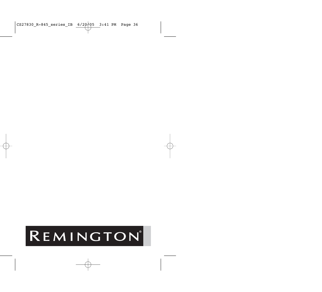 Remington R-843 User Manual | Page 7 / 7