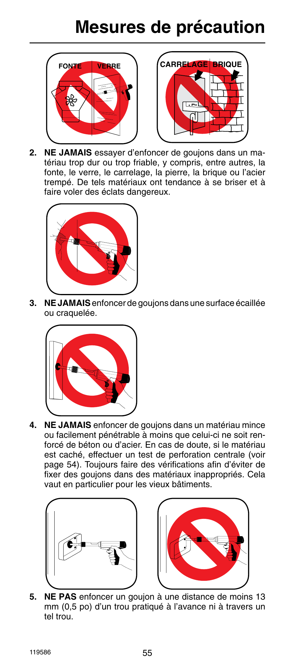 Mesures de précaution | Remington r300 User Manual | Page 55 / 72
