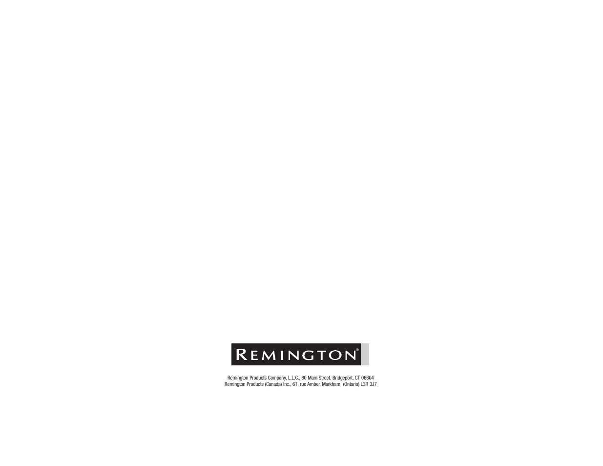 Remington R-9500 User Manual | Page 25 / 25