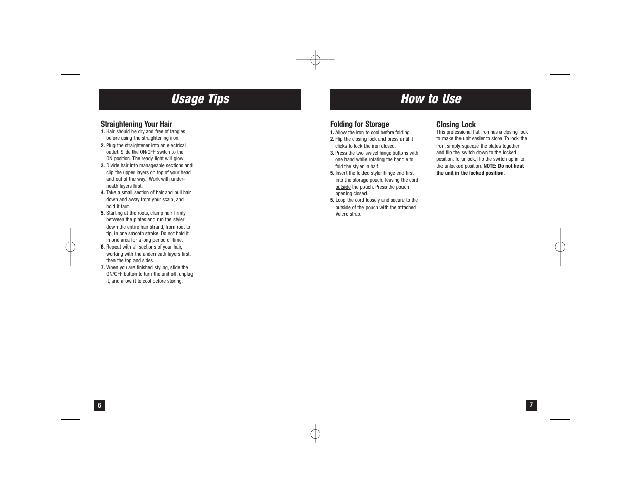 Usage tips how to use | Remington S-1009 User Manual | Page 4 / 7