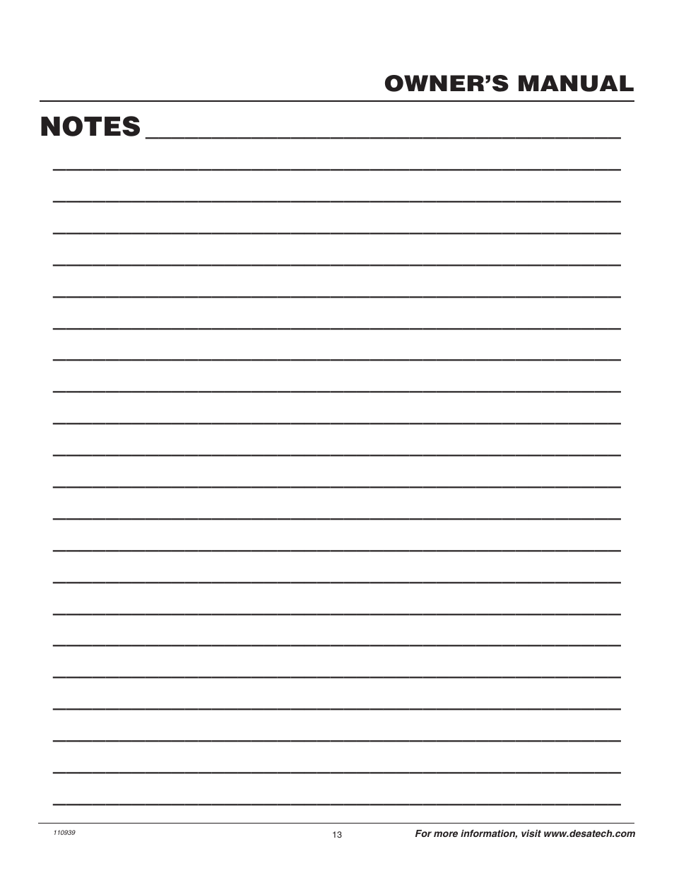 Owner’s manual | Remington Hedge Wizard 110946-01 User Manual | Page 13 / 44