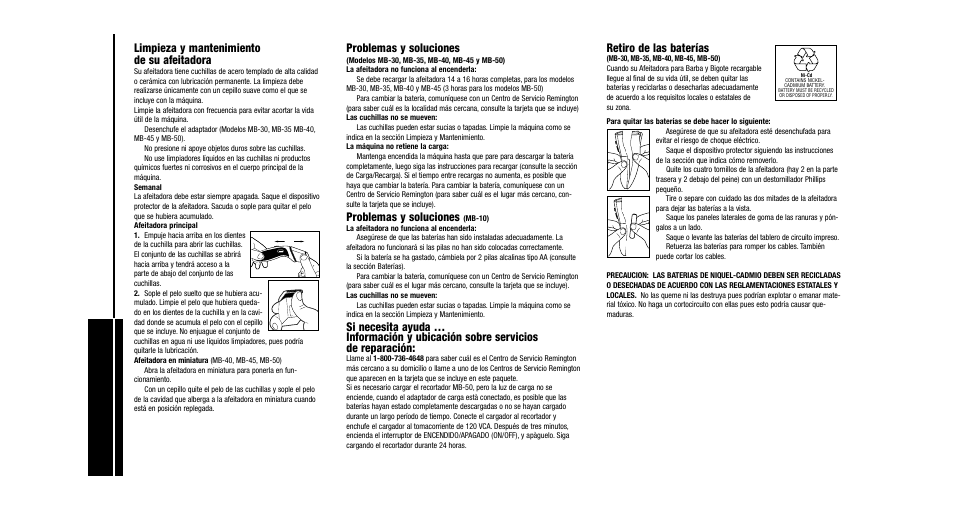 Limpieza y mantenimiento | Remington Precision Beard & Mustache Trimmer User Manual | Page 17 / 18