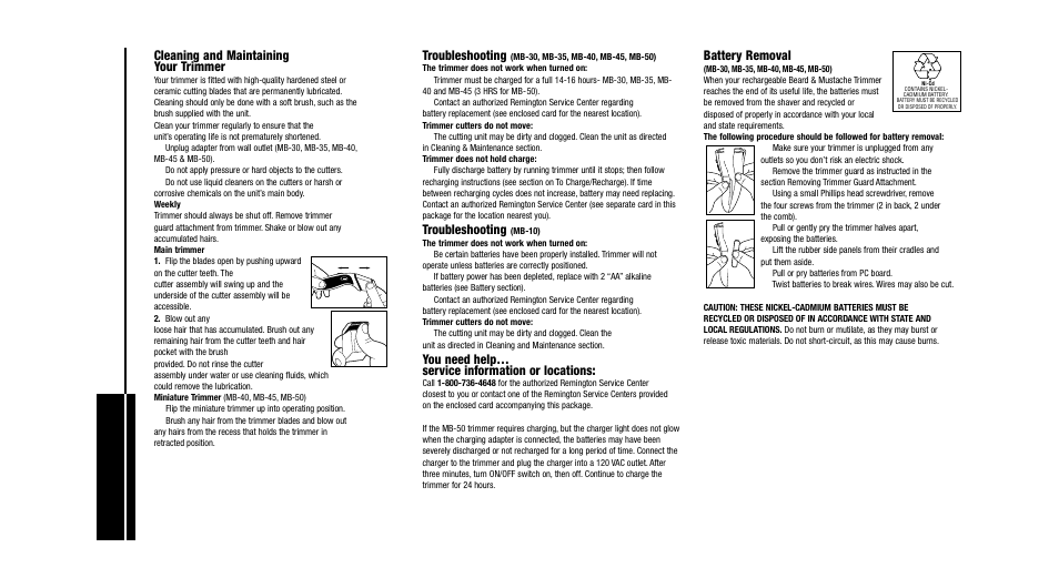 Cleaning & maintenance | Remington Precision Beard & Mustache Trimmer User Manual | Page 5 / 18
