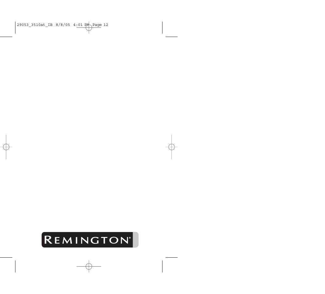 Remington D-3510at User Manual | Page 7 / 7