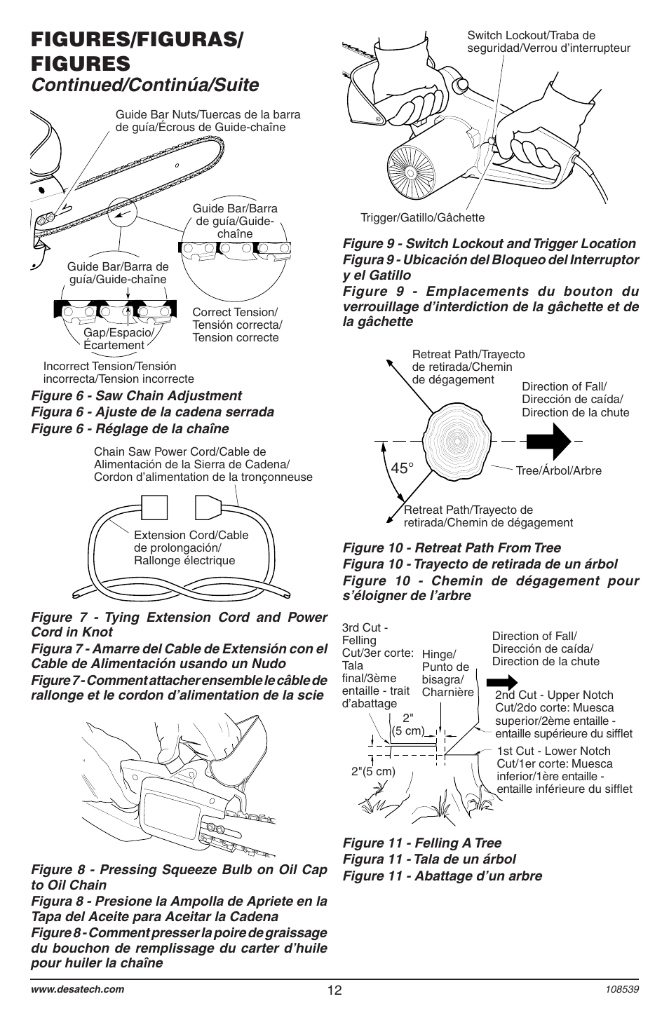 Figures/figuras/ figures, Continued/continúa/suite | Remington 104316-04 User Manual | Page 12 / 52