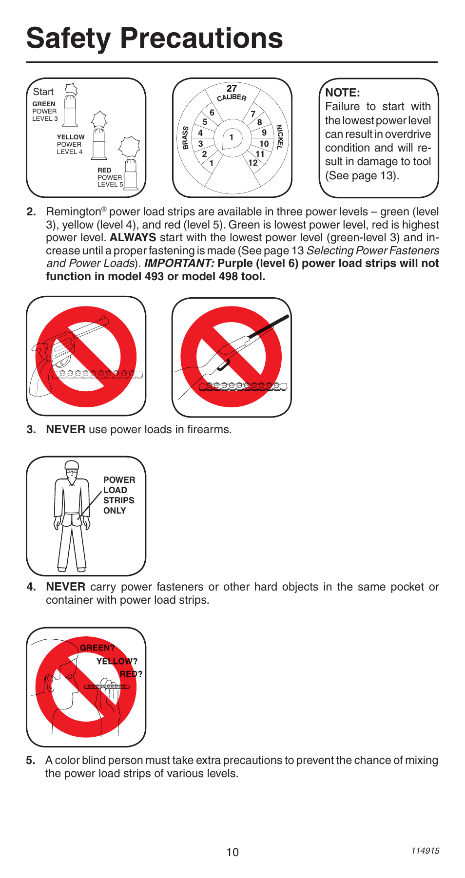 Safety precautions | Remington 498 User Manual | Page 10 / 88