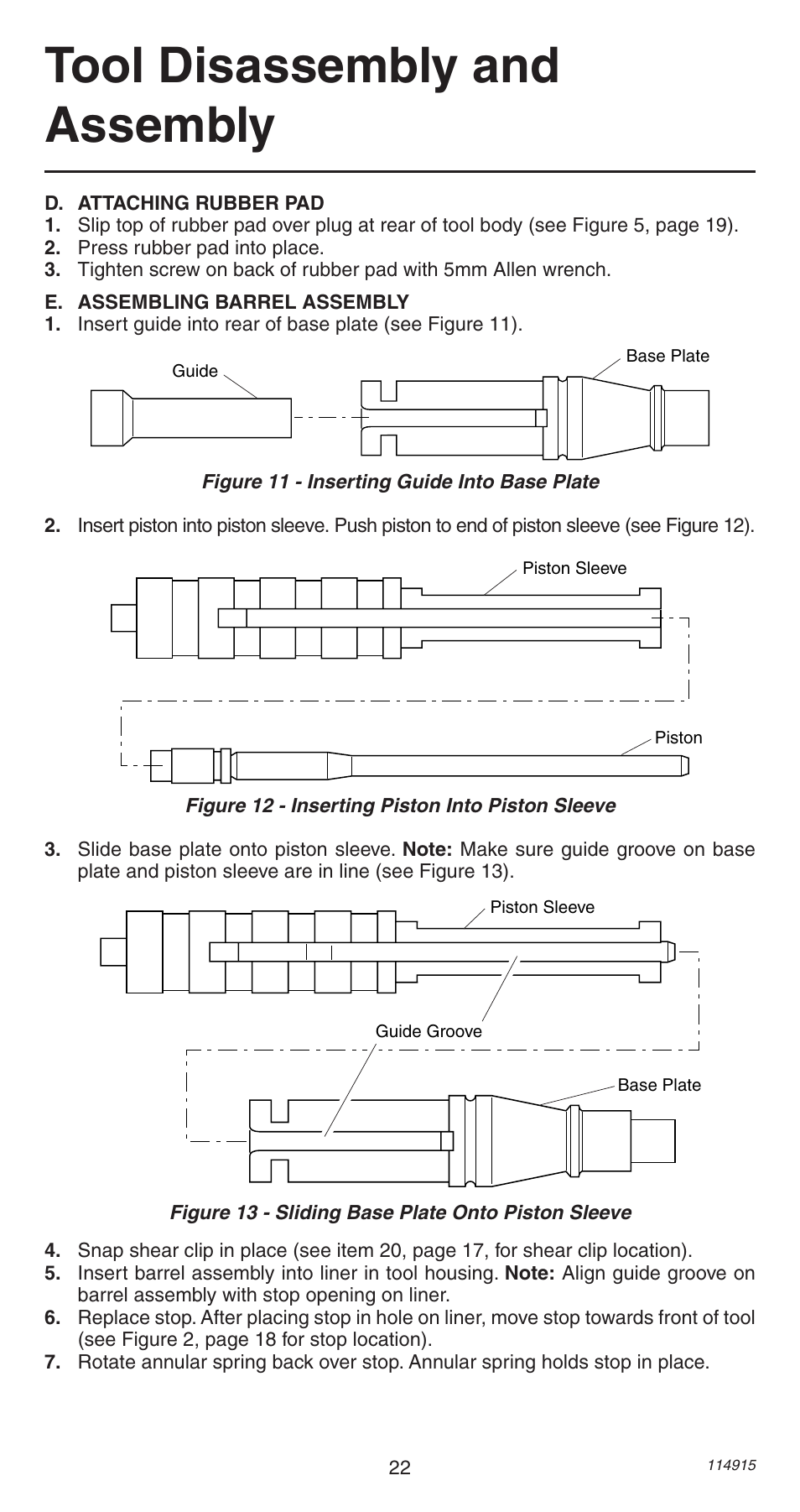 Tool disassembly and assembly | Remington 498 User Manual | Page 22 / 88