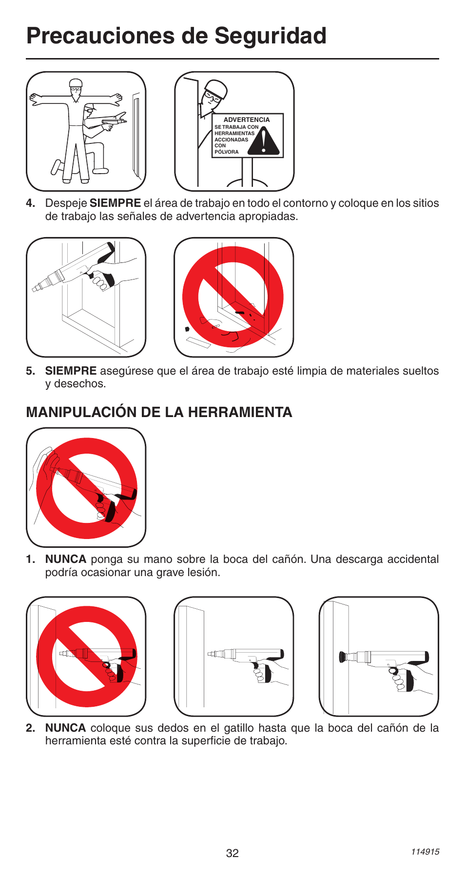 Precauciones de seguridad | Remington 498 User Manual | Page 32 / 88