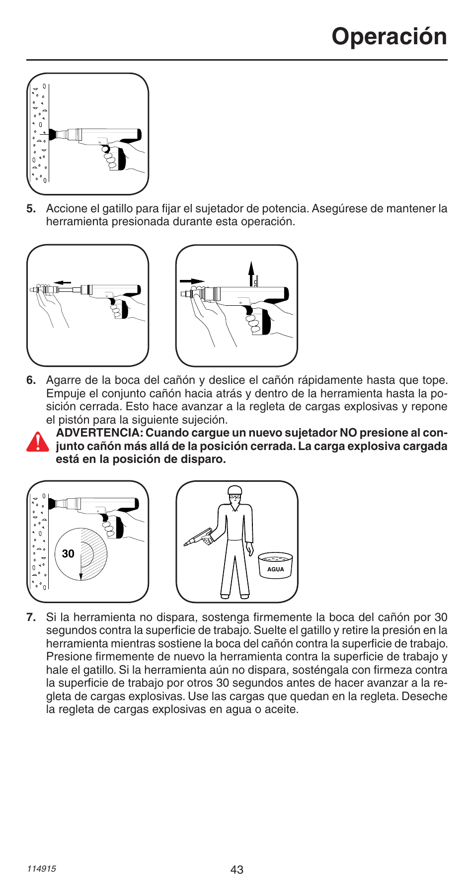 Operación | Remington 498 User Manual | Page 43 / 88