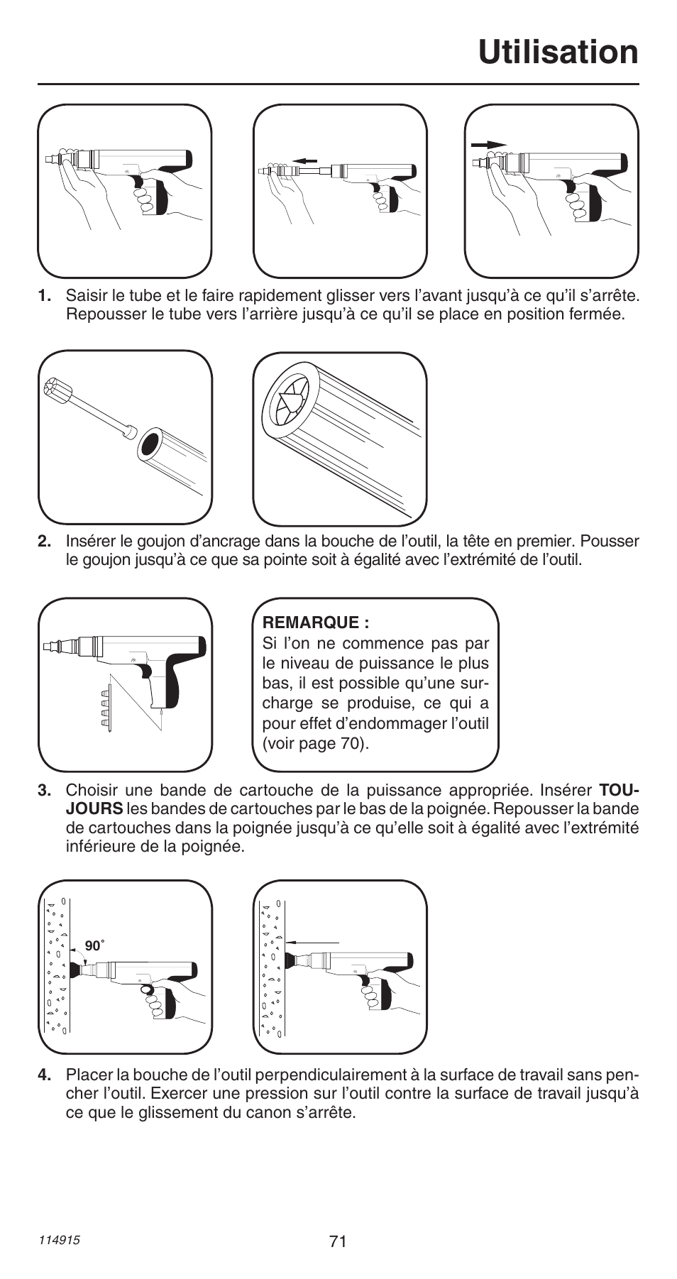Utilisation | Remington 498 User Manual | Page 71 / 88