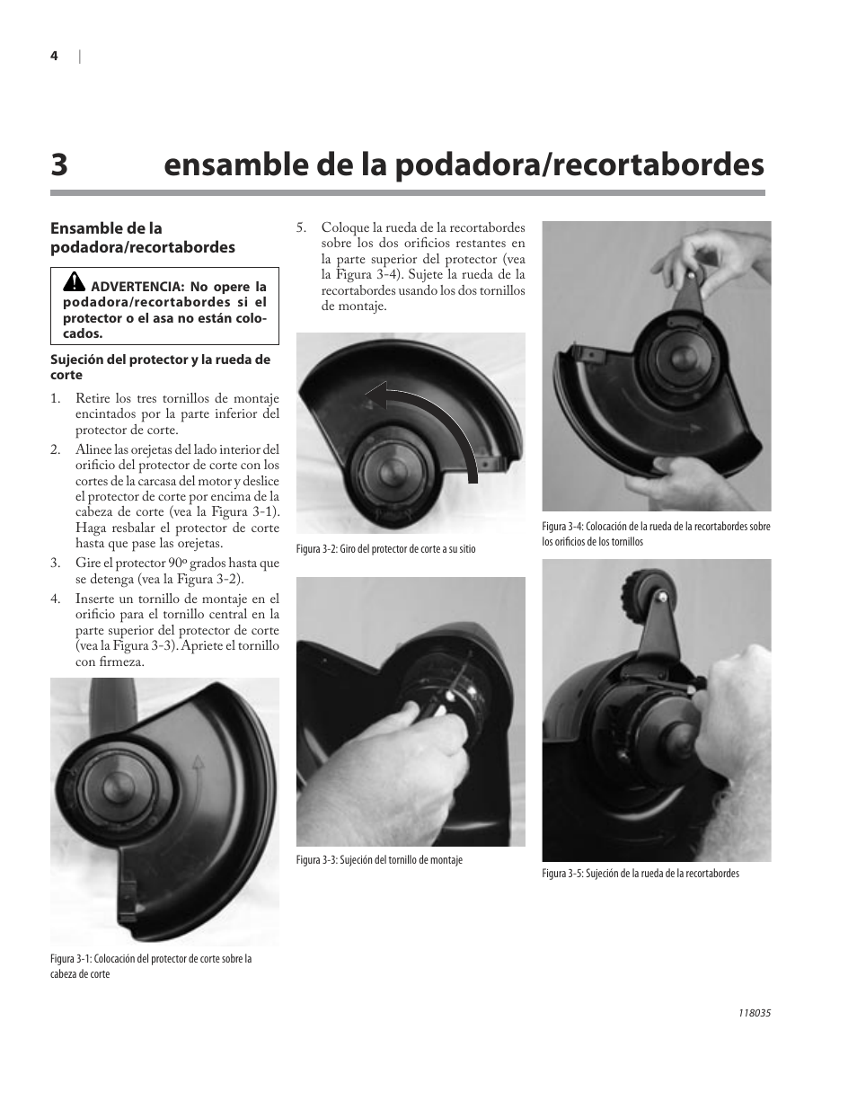 3ensamble de la podadora/recortabordes | Remington ST3812B User Manual | Page 28 / 64