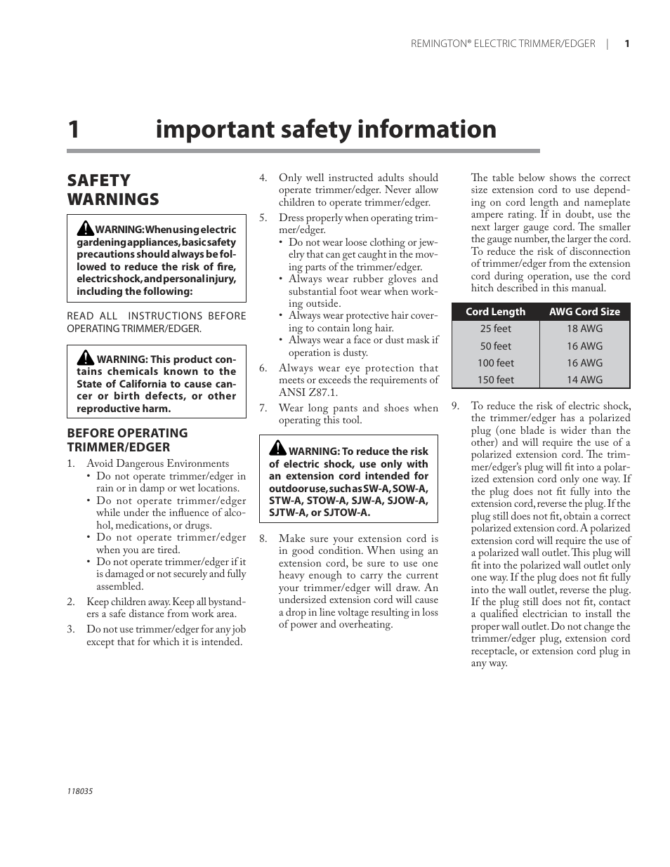 Important safety information, 1important safety information, Safety warnings | Remington ST3812B User Manual | Page 5 / 64