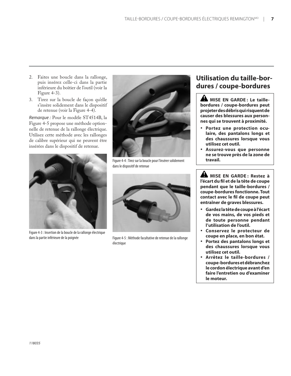 Utilisation du taille-bor- dures / coupe-bordures | Remington ST3812B User Manual | Page 53 / 64