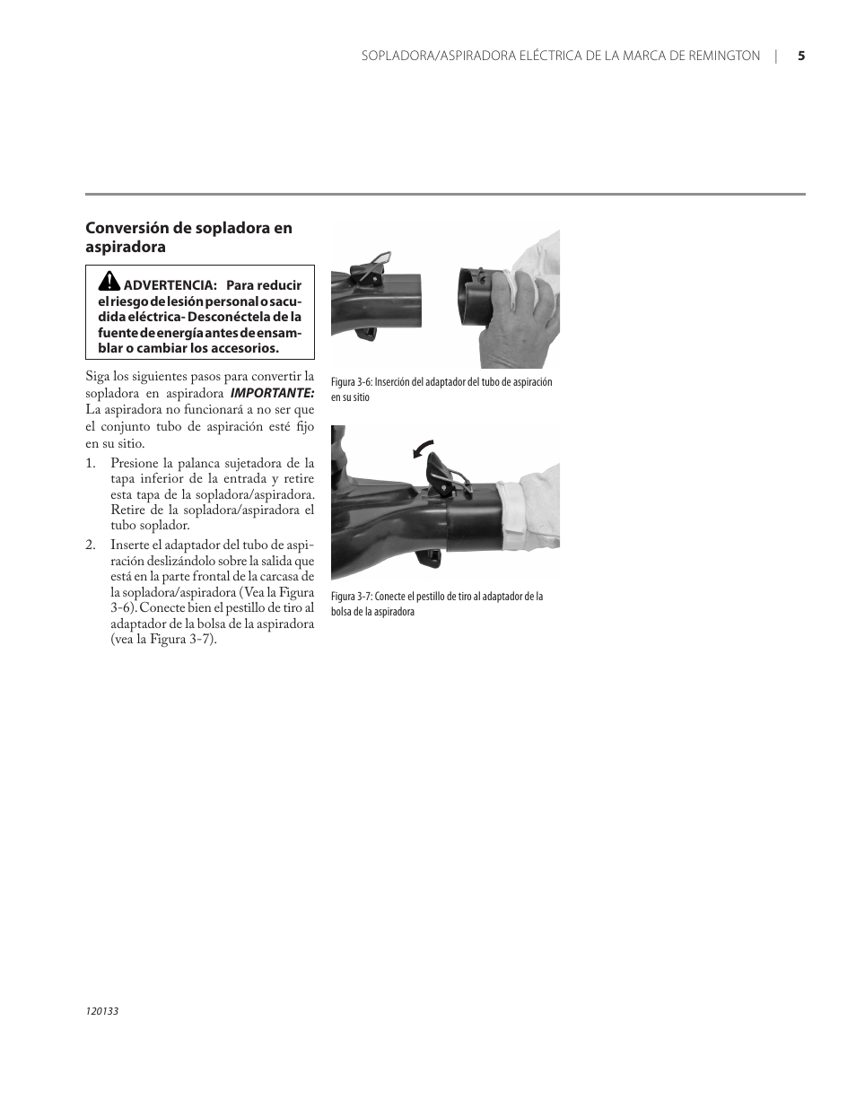 Remington BV12200A User Manual | Page 27 / 60