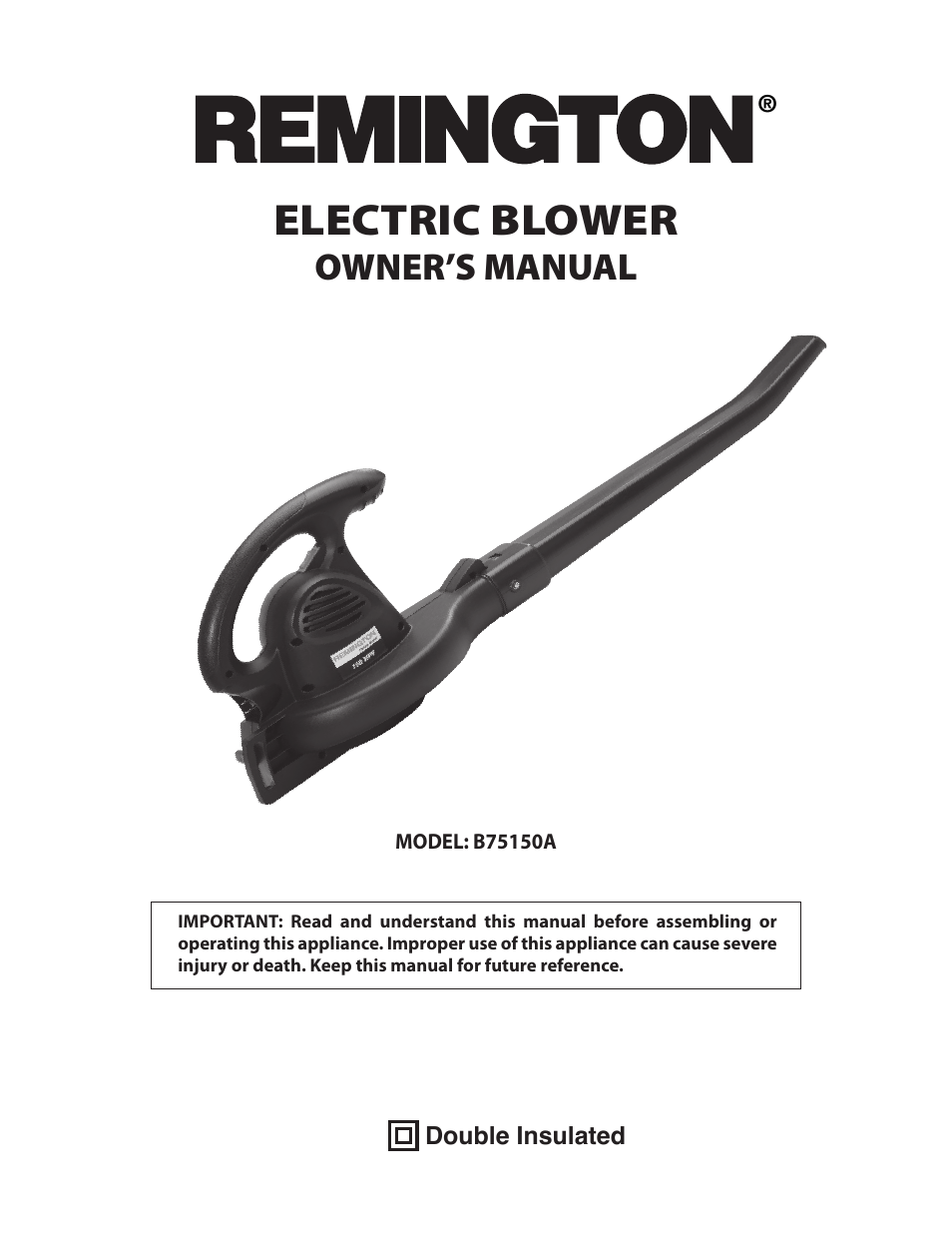 Remington B75150A User Manual | 31 pages