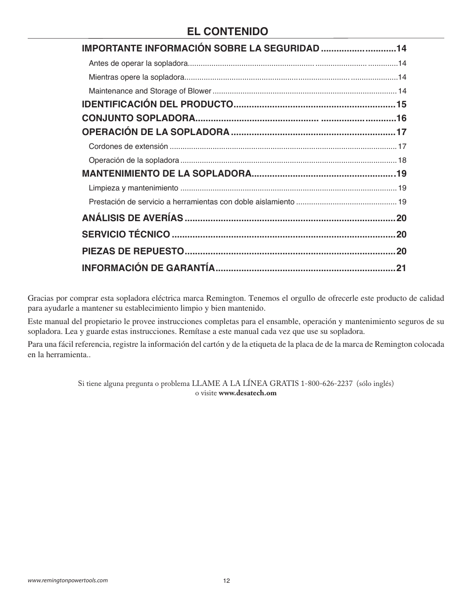 Remington B75150A User Manual | Page 12 / 31