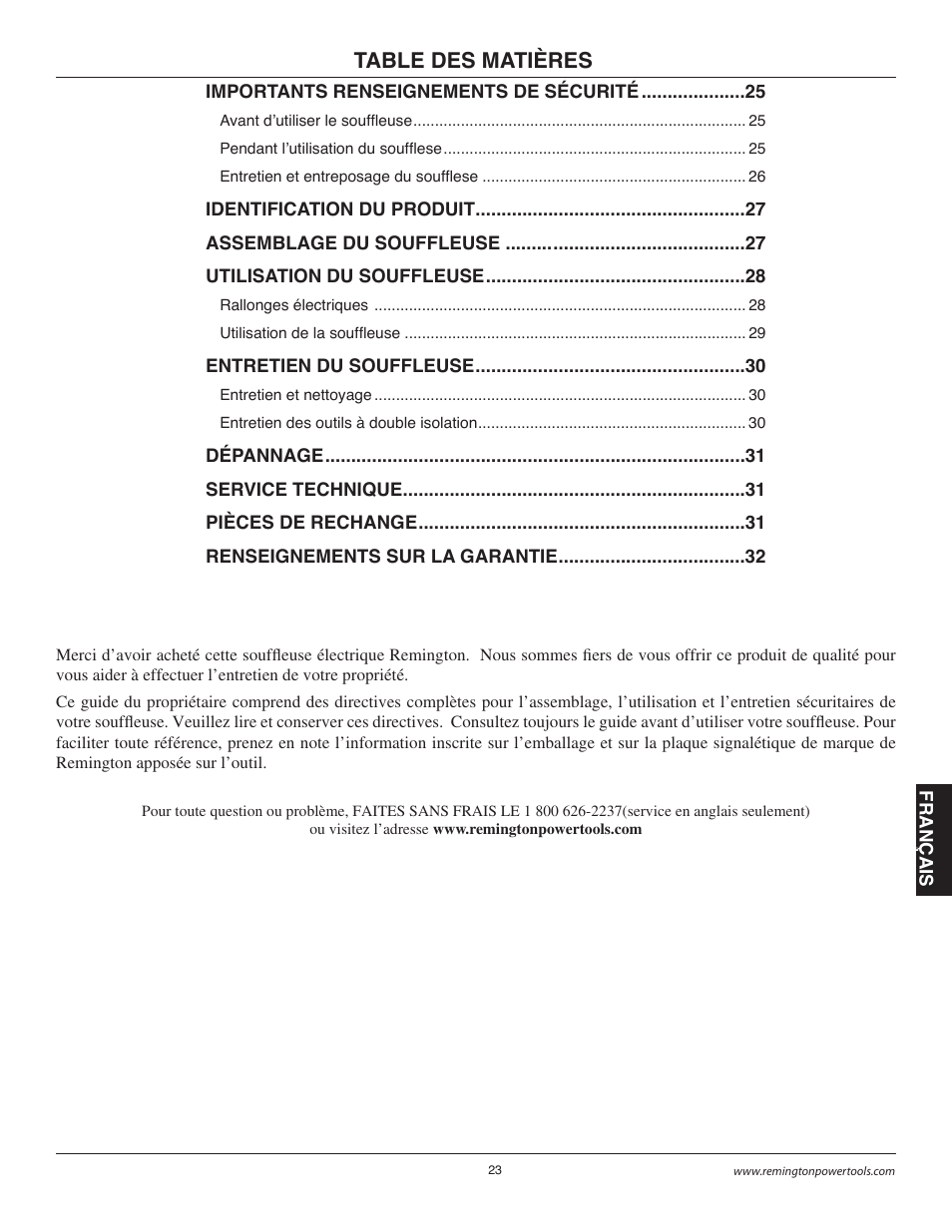 Remington B75150A User Manual | Page 22 / 31