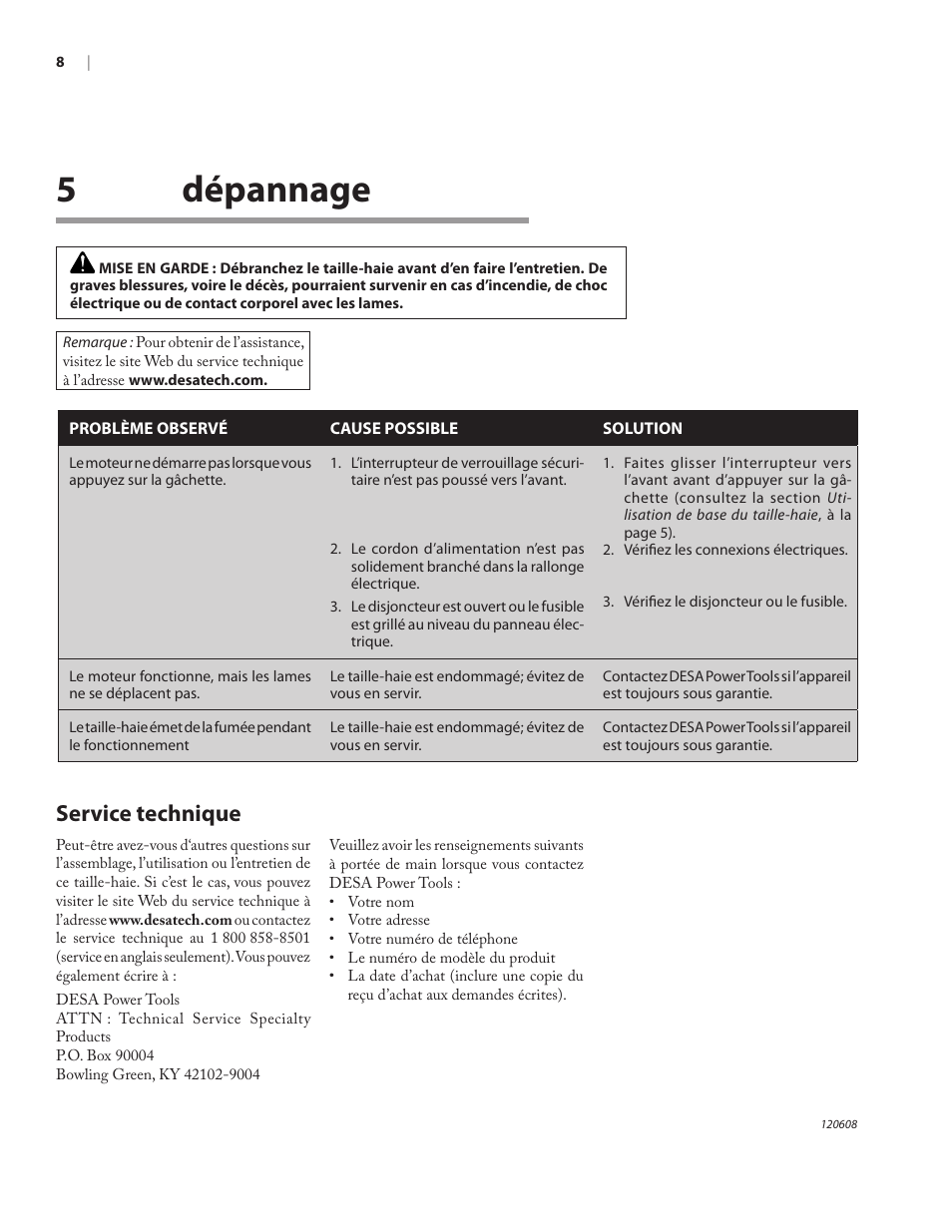 5dépannage, Service technique | Remington HT2216A User Manual | Page 39 / 40