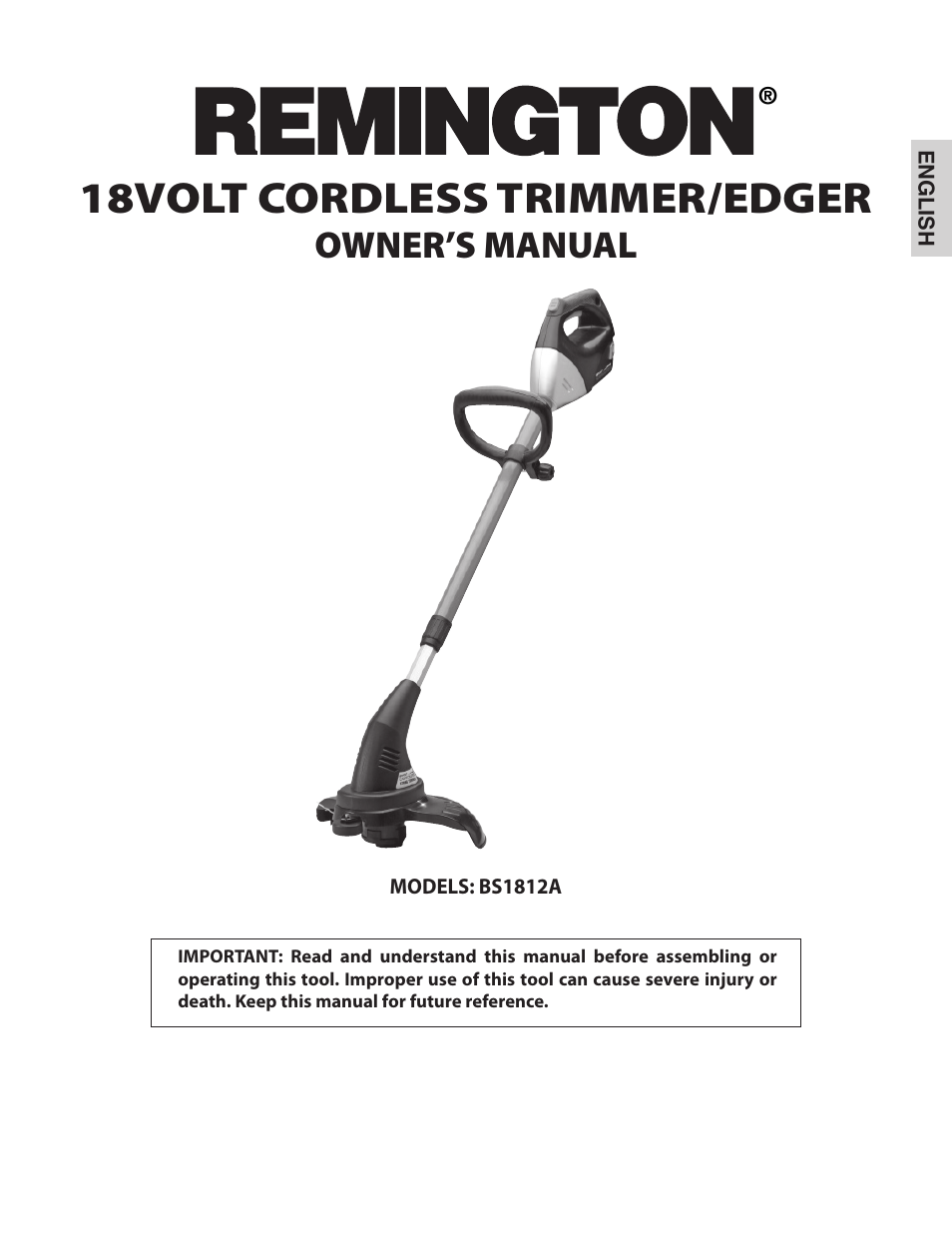 Remington BS1812A User Manual | 48 pages