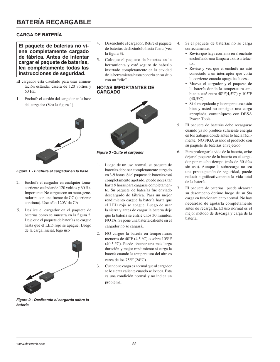 Batería recargable | Remington BS1812A User Manual | Page 22 / 48