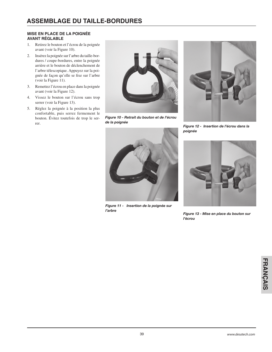 Assemblage du taille-bordures | Remington BS1812A User Manual | Page 39 / 48