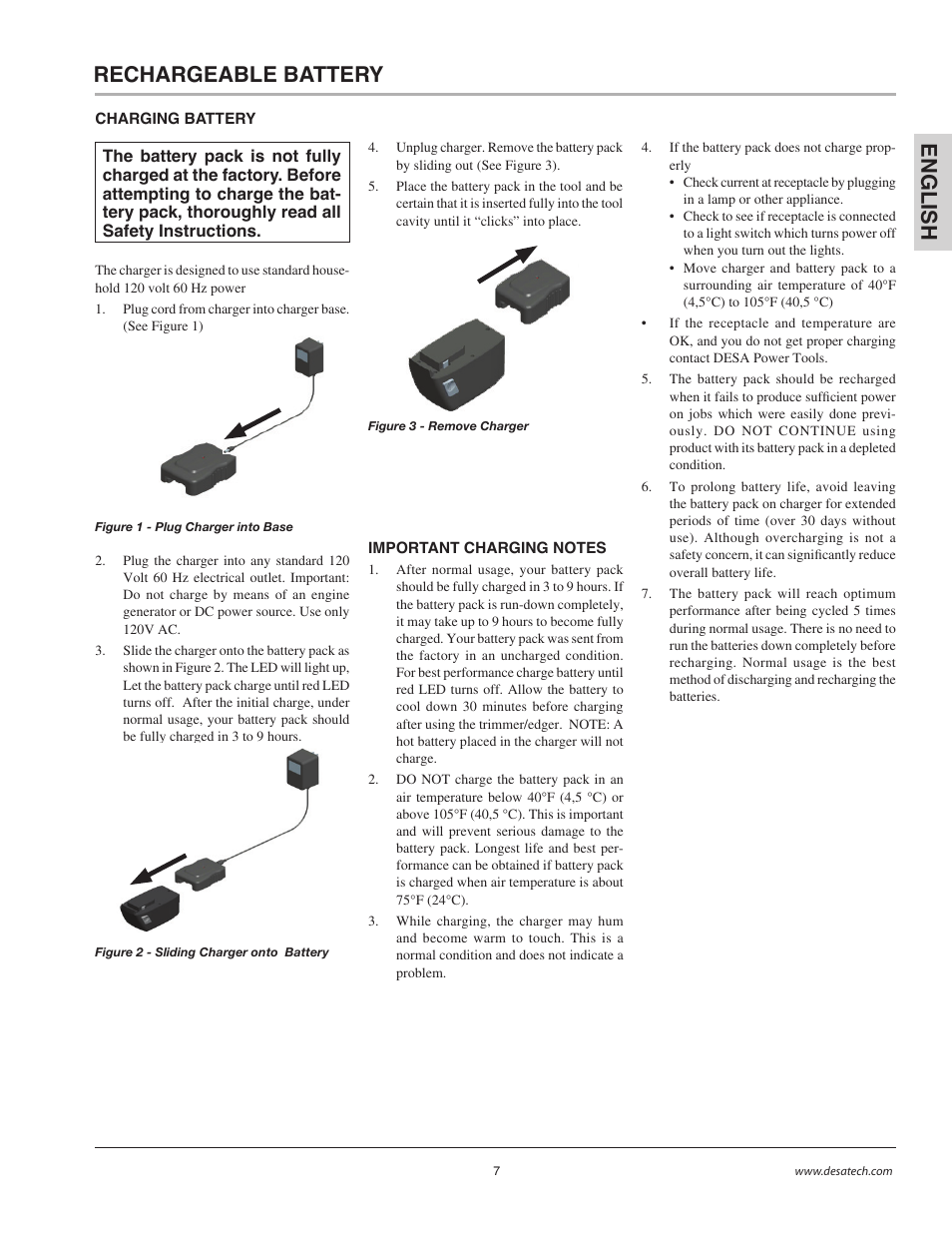 Rechargeable battery, En gli s h | Remington BS1812A User Manual | Page 7 / 48