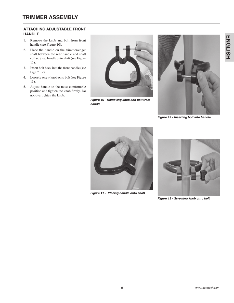 Trimmer assembly, En gli s h | Remington BS1812A User Manual | Page 9 / 48