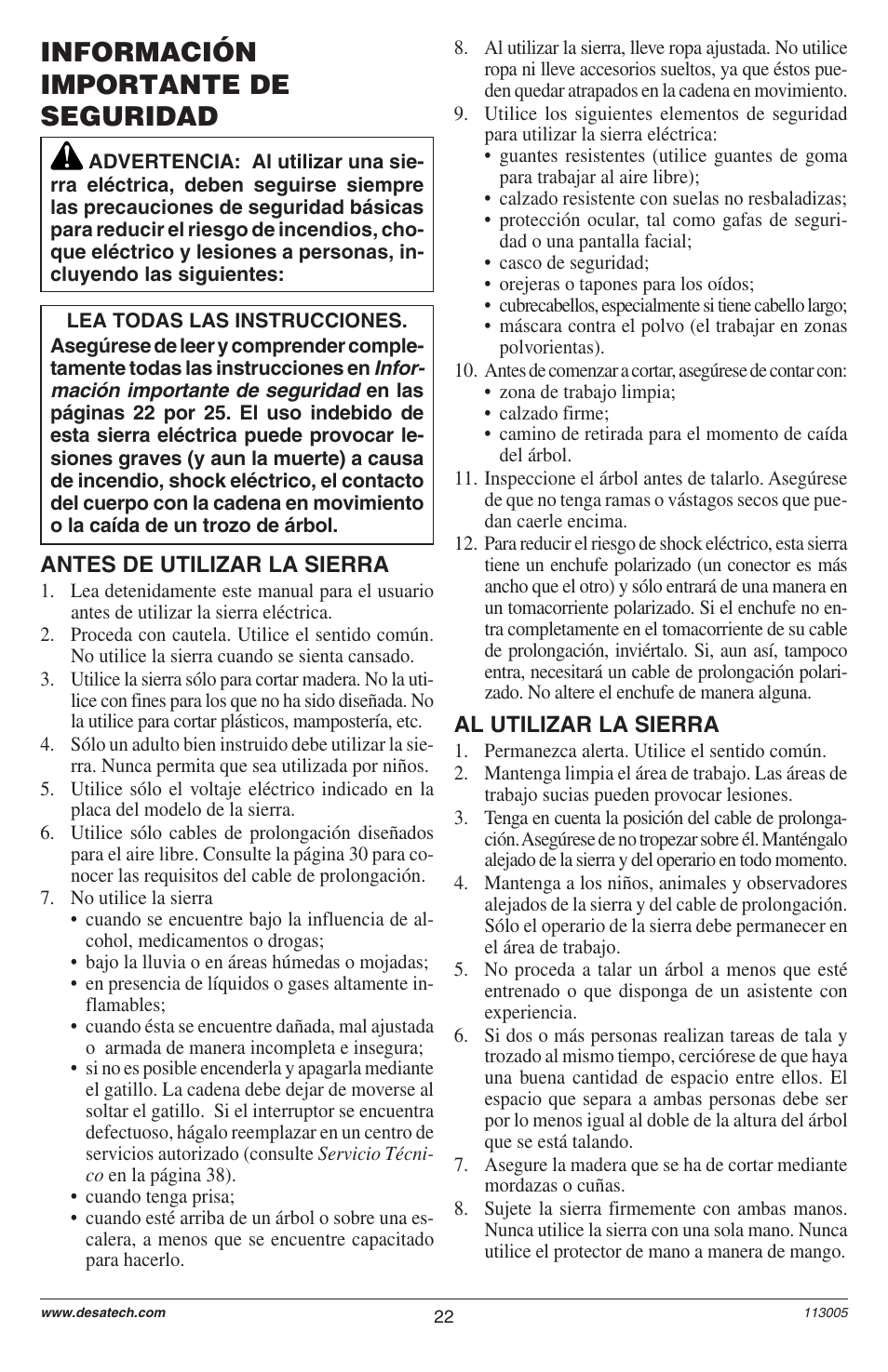 Información importante de seguridad | Remington M12510US User Manual | Page 24 / 72