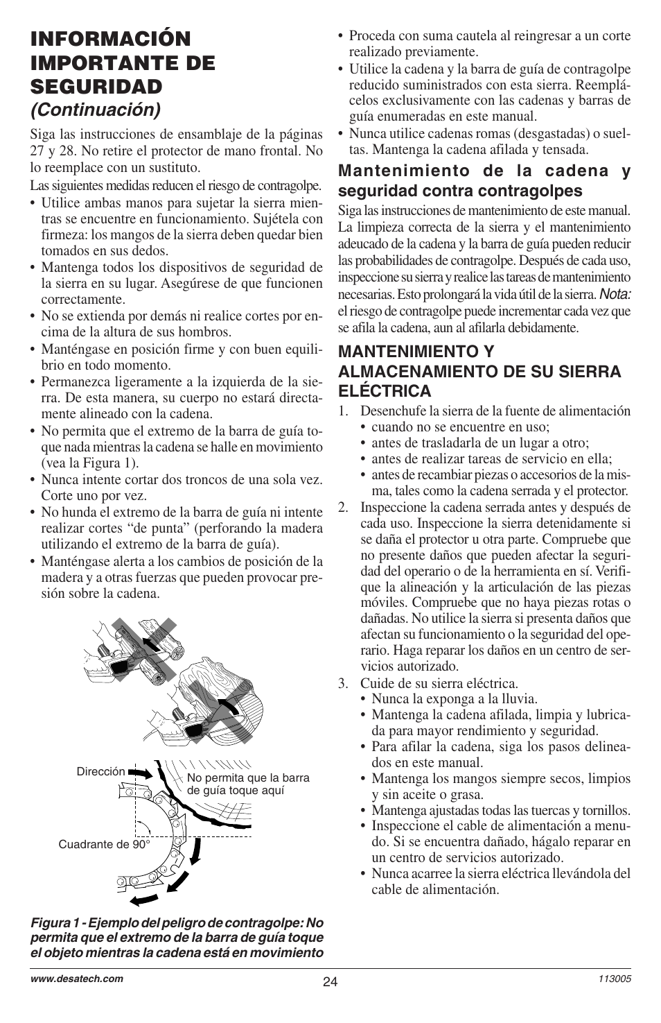 Información importante de seguridad, Continuación) | Remington M12510US User Manual | Page 26 / 72