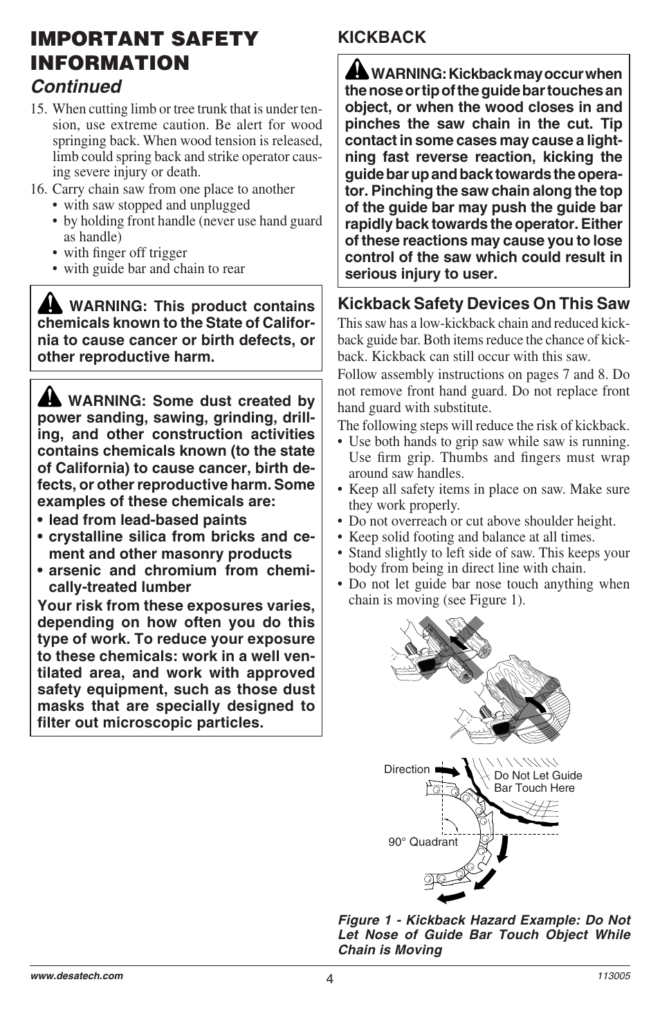Important safety information, Continued | Remington M12510US User Manual | Page 6 / 72