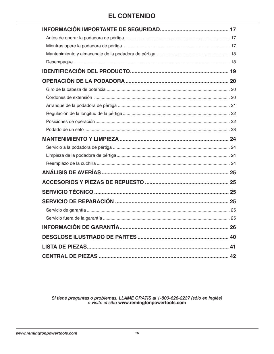 Remington Axcess AT3017B User Manual | Page 16 / 44