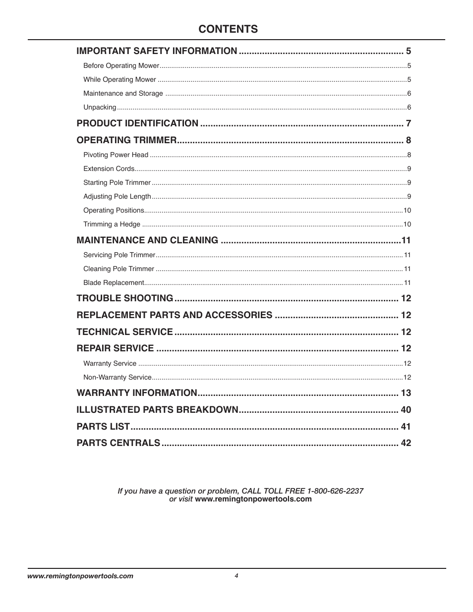 Remington Axcess AT3017B User Manual | Page 4 / 44