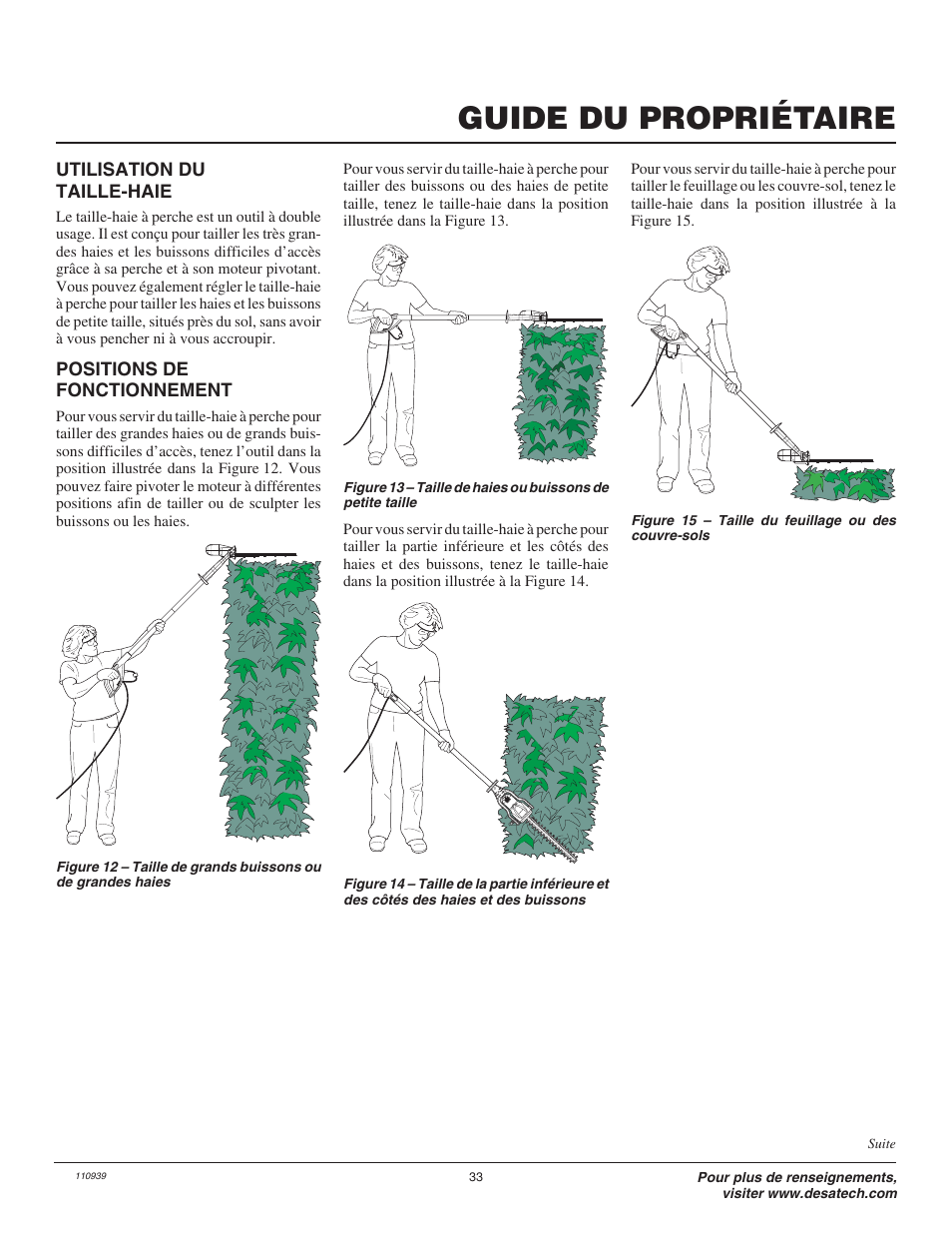 Guide du propriétaire | Remington 110946-01 User Manual | Page 33 / 40