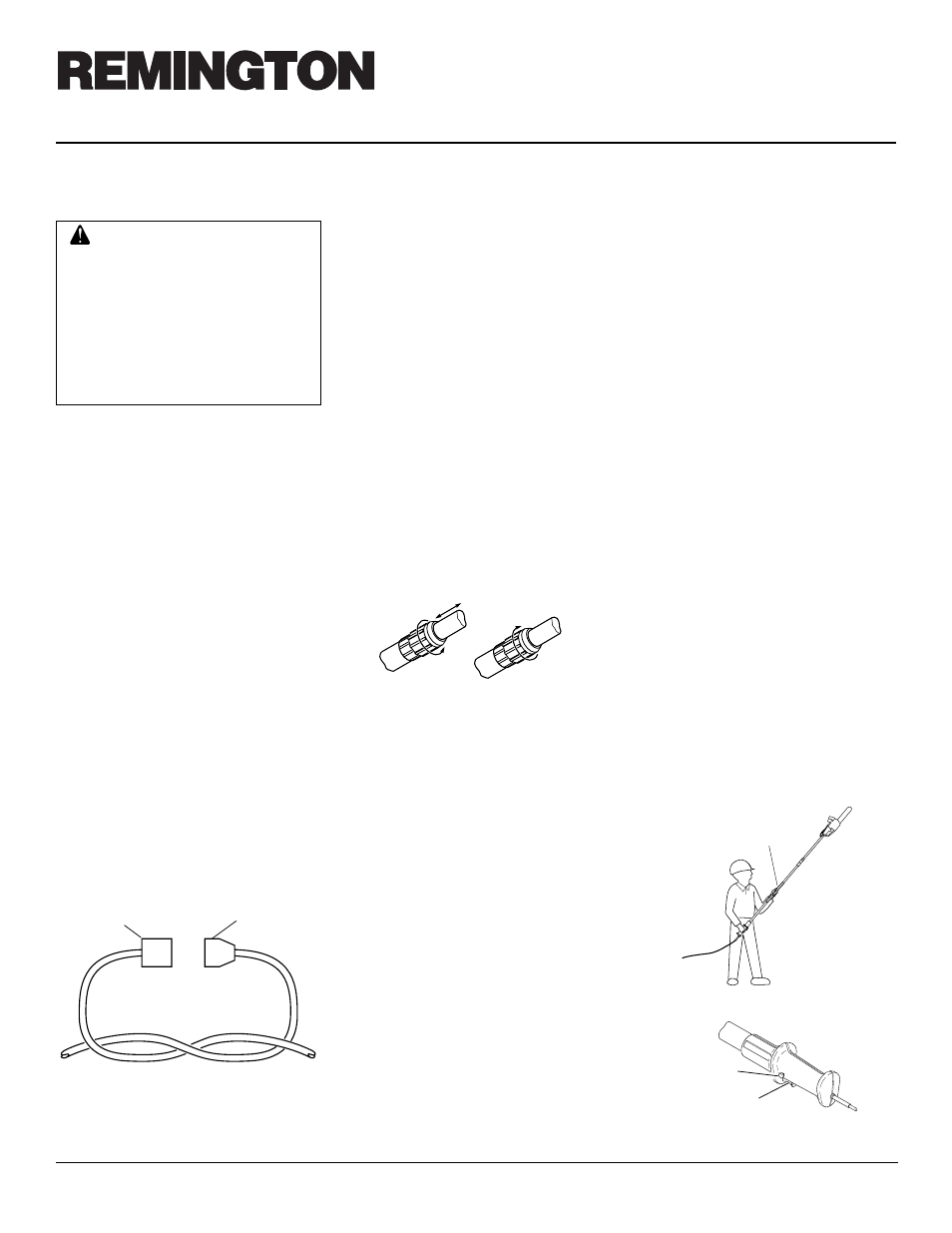 8’ electric telescoping pole saw, Operating pole saw | Remington RPS 96 User Manual | Page 6 / 8