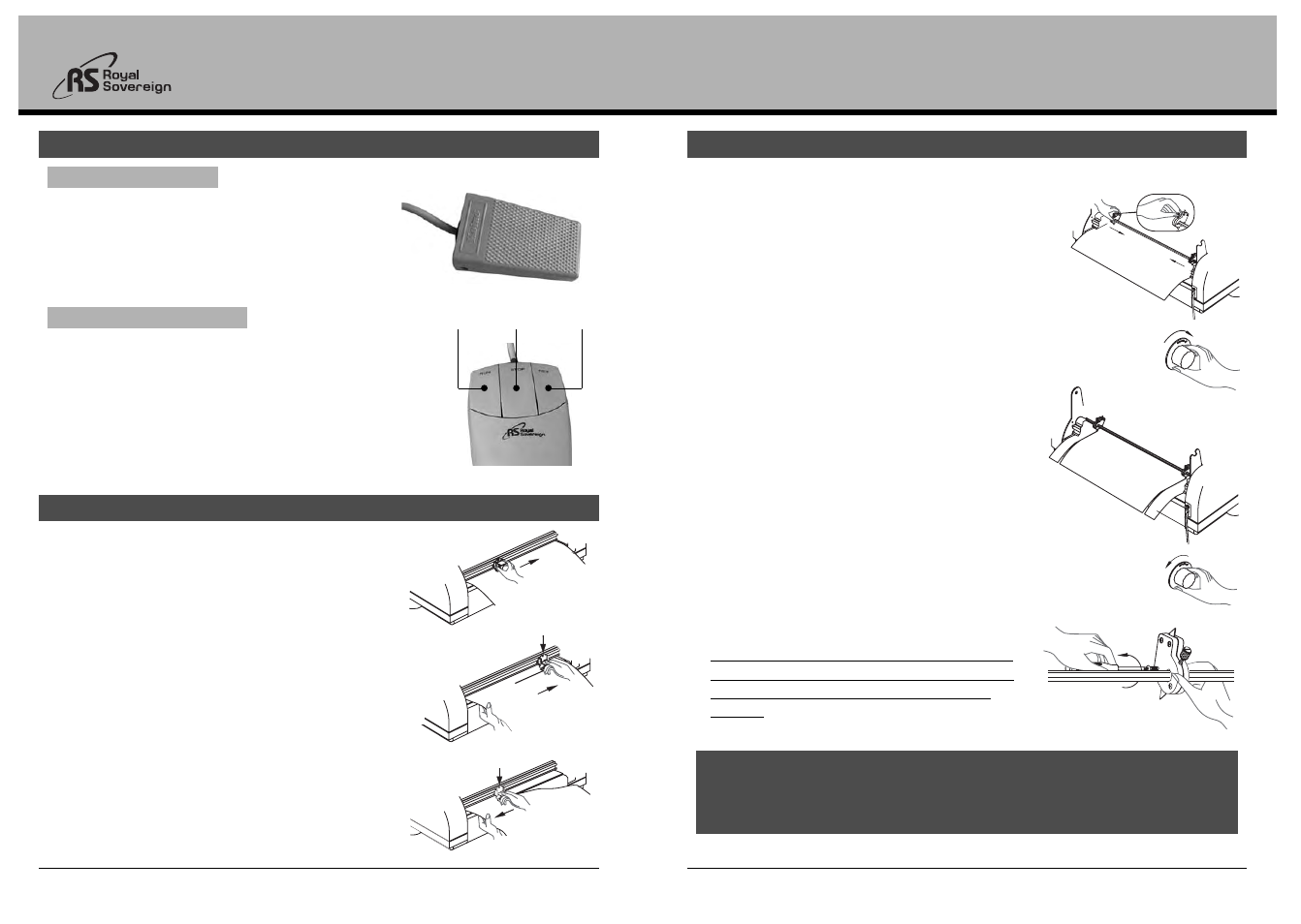 Rss, rsr, rsh series, Using slitter | Royal Sovereign RSH-1650 User Manual | Page 6 / 10