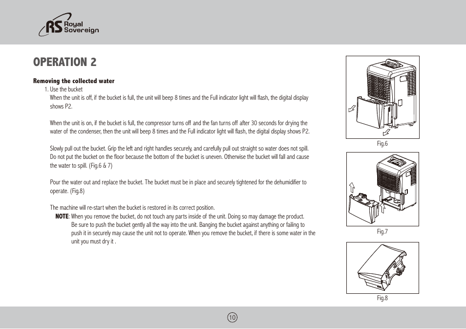 Operation 2 | Royal Sovereign RDH-130 User Manual | Page 10 / 48