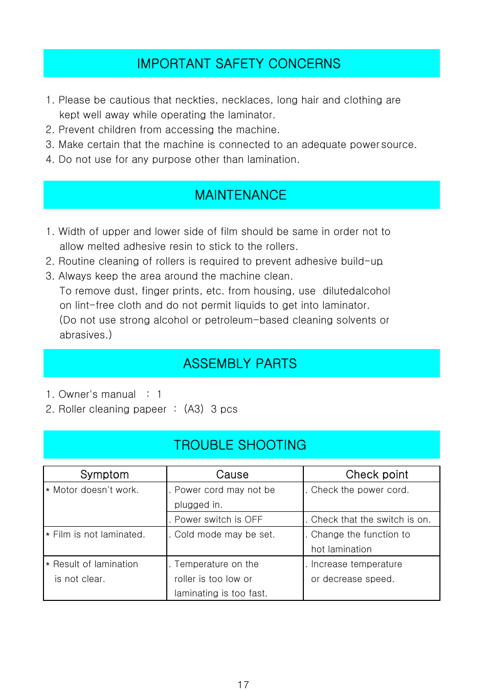 Royal Sovereign 900N 1 User Manual | Page 17 / 18