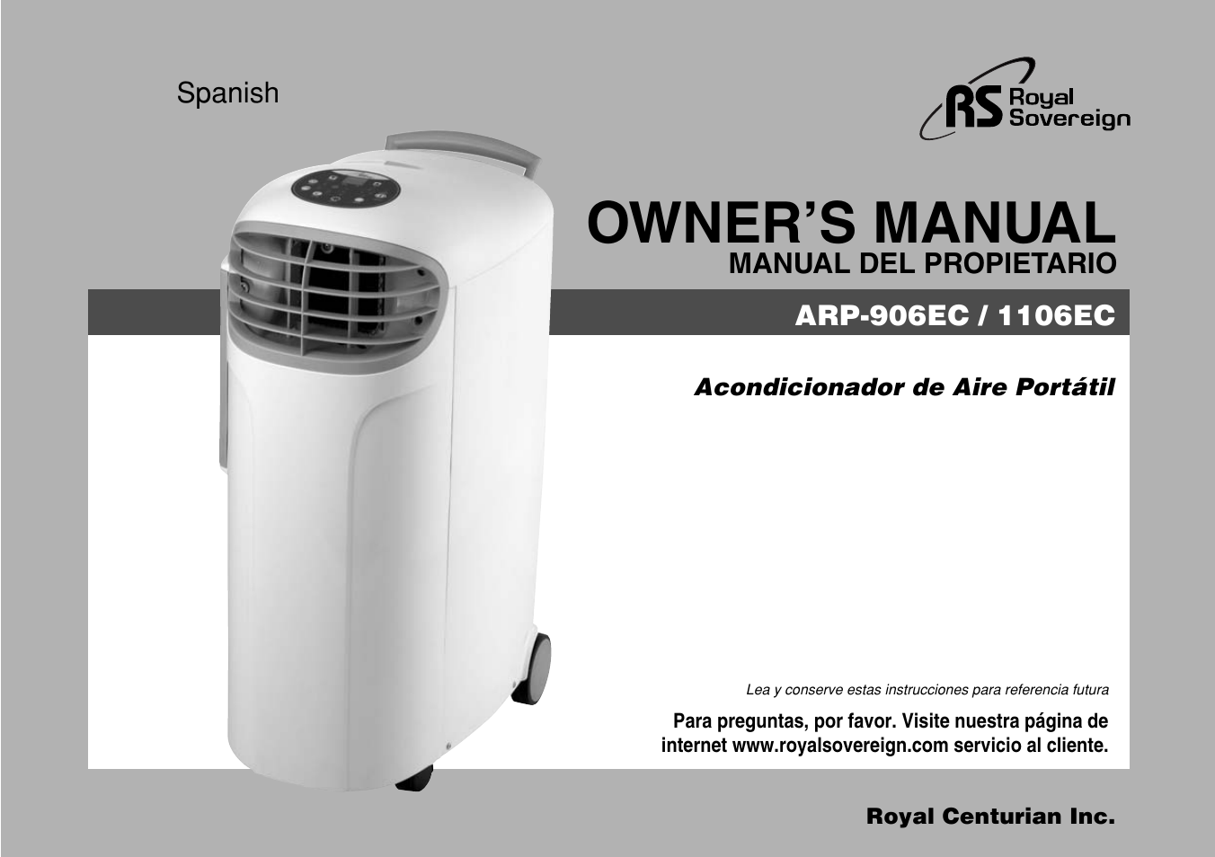 Owner’s manual | Royal Sovereign ARP-906EC User Manual | Page 13 / 24